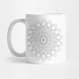 Round graphic, geometric decorative, mandalas or henna design in vector. Mug